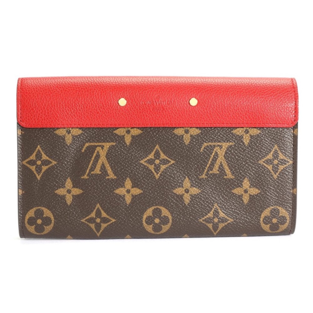 Full Inclusion Louis Vuitton Pallas Wallet Monogram & Cerise Red Leather - EUC - Picture 3 of 14